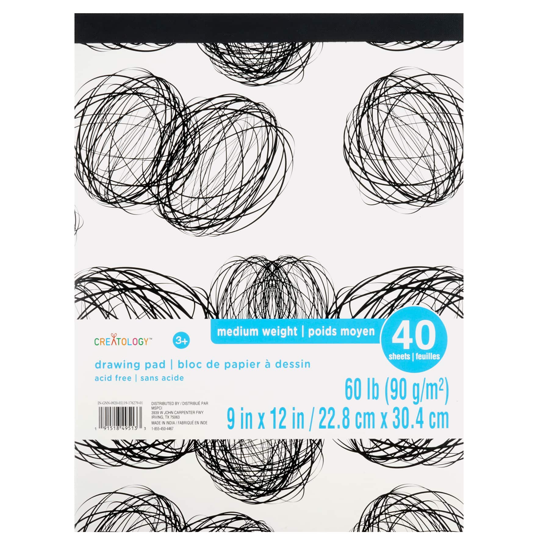 10 Pack: Kids Drawing Paper Pad by Creatology, Size: 11.9 x 0.4 x 8.7, Assorted